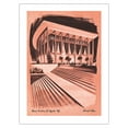 thumbnail image 1 of Dorothy Chandler Music Pavilion - Los Angeles California - Vintage Airline Travel Poster by David Klein c.1960s - Bamboo Fine Art 290gsm Paper Print (Unframed) 18x24in, 1 of 4