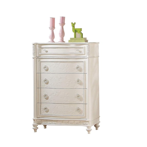 Dorothy Ivory Chest with Five Drawers