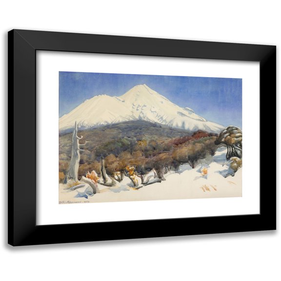 Dorothy Kate Richmond 14x11 Black Modern Framed Museum Art Print Titled - Mount Egmont (1929)