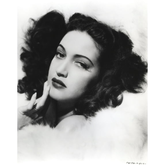 Dorothy Lamour wearing a fur stole Photo Print (8 x 10)