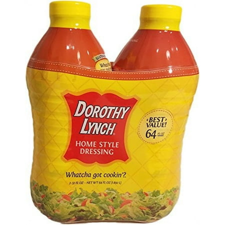 Dorothy Lynch Home Style Salad Dressing - Pack of 2 Bottles - 32 oz each - Proudly Made In Nebraska