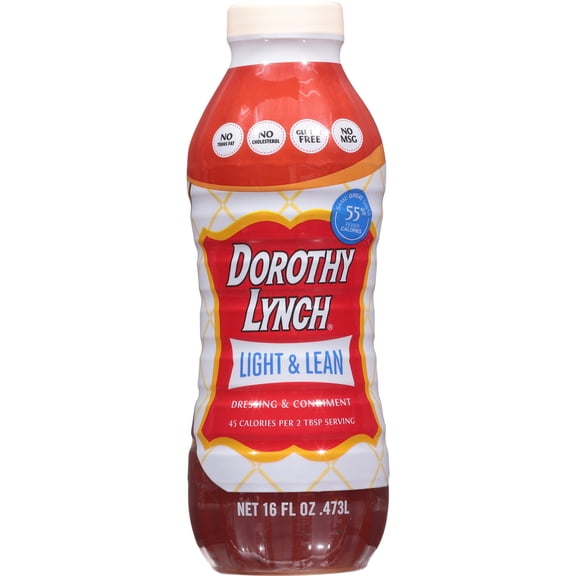 Dorothy Lynch Light & Lean Dressing and Condiment, 16 fl oz Bottle Sweet & Tangy Low-Calorie Salad Dressing