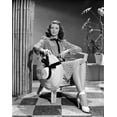 thumbnail image 1 of Dorothy Malone Printed Dress sitting and posed Photo Print (8 x 10), 1 of 1