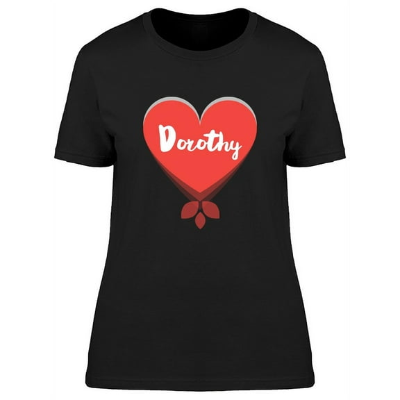 Dorothy On Red Heart T-Shirt Women -Image by Shutterstock, Female x-Large