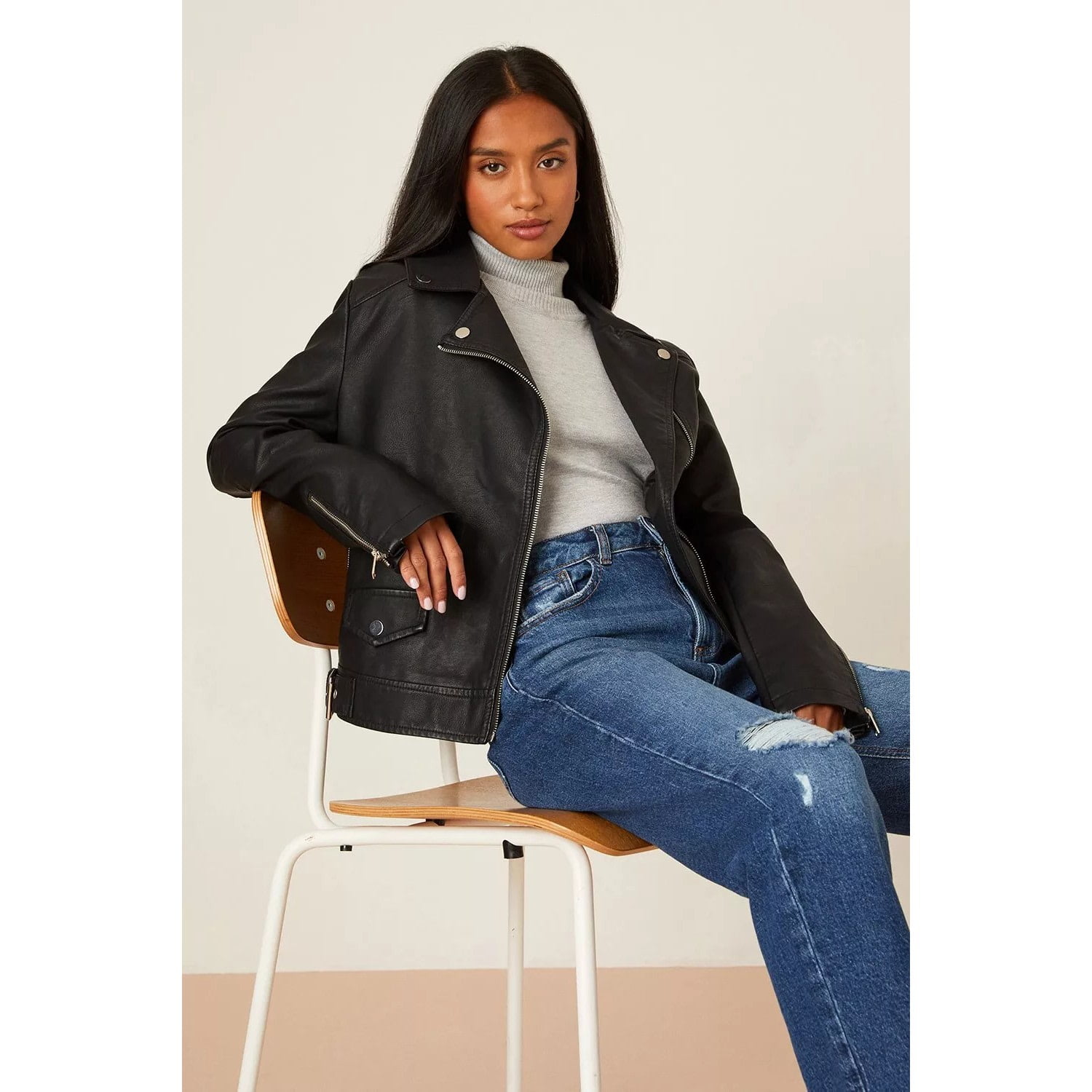 Dorothy perkins black biker jacket sales