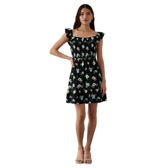 Dorothy Perkins Womens Floral Shirred Mini Dress