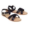 thumbnail image 1 of Dorothy Perkins Womens Florence Crossover Side Strap Flat Sandals, 1 of 3