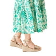 thumbnail image 1 of Dorothy Perkins Womens Rebekah Peep Toe Wide Wedge Sandals, 1 of 3
