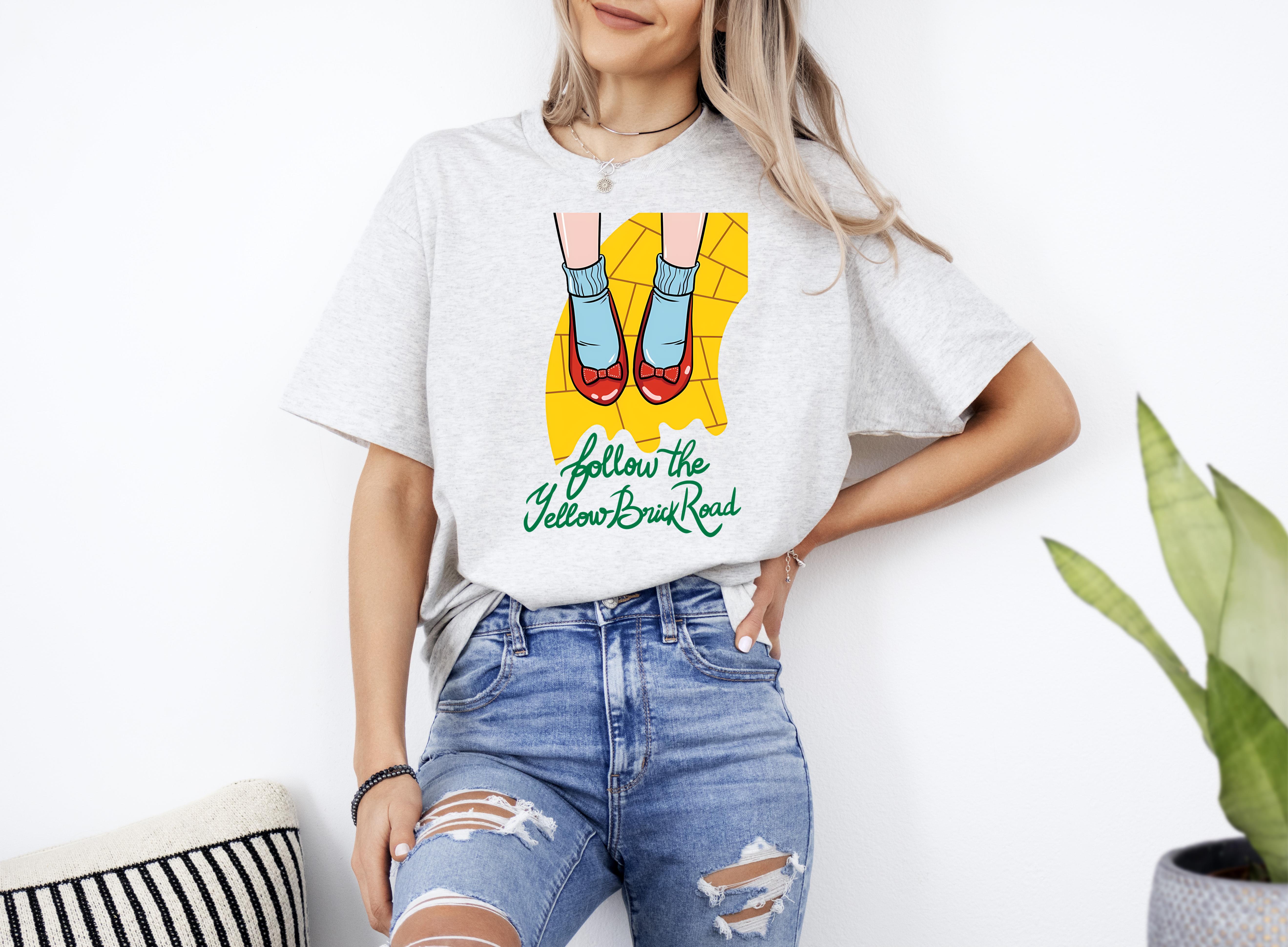 Dorothy Yellow Brick Road The Wizard Of Oz Vintage UNISEX TShirt Up To