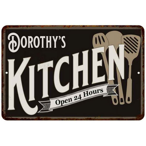 Dorothy's Kitchen Sign Metal Wall Decor Gift 8x12 108120019013