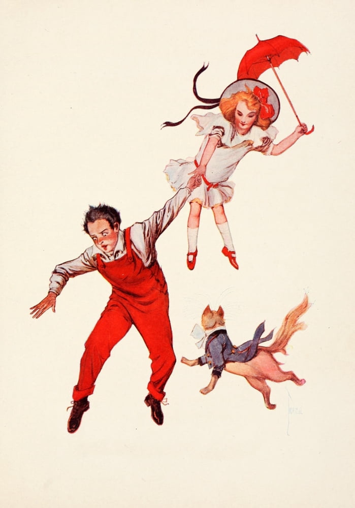 Dorothy & the Wizard in Oz 1908 Come on Jim its all right Canvas Art - John R Neill (18 x 24)