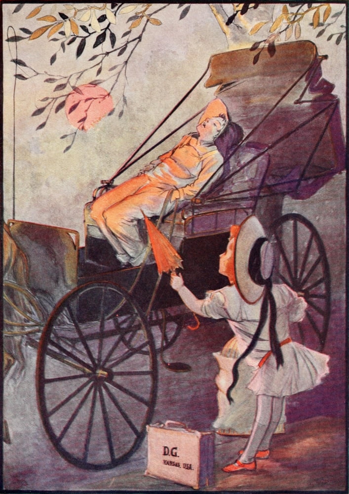 Dorothy & the Wizard in Oz 1908 Dorothy poked the boy Canvas Art - John R Neill (24 x 36)