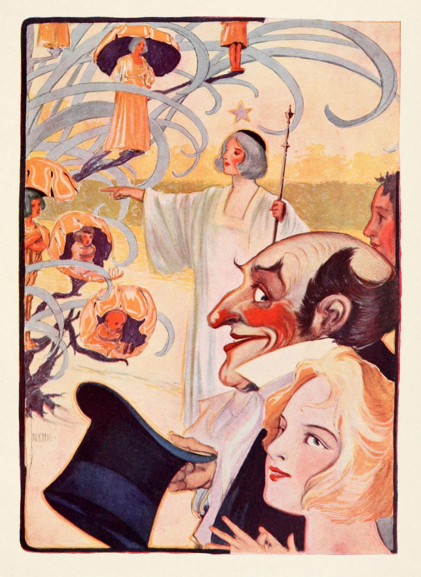 Dorothy & the Wizard in Oz 1908 In the garden of the Mangaboos Canvas Art - John R Neill (24 x 36)