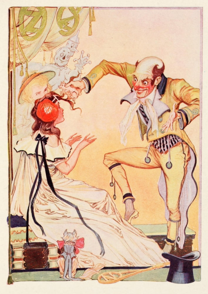 Dorothy & the Wizard in Oz 1908 Wizard took a piglet from hair Canvas Art - John R Neill (18 x 24)