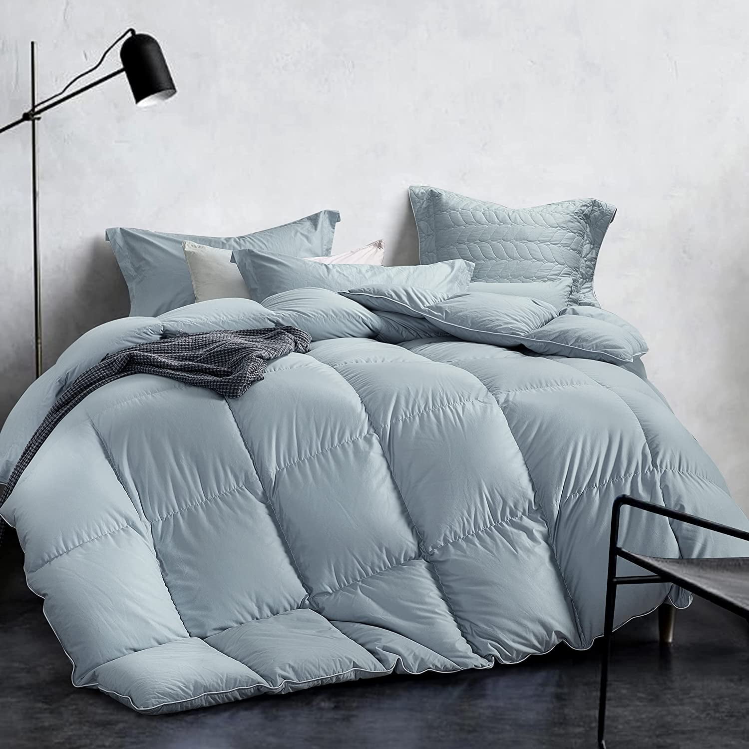 Dorrin Nessin All Season Pinch Pleated Feather Down King Size Comforter