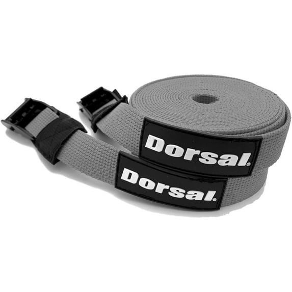 Dorsal Tie Down Straps for Roof Rack Pads Crossbars - Pack of 2 holds Surfboards Kayaks Canoes Paddleboards.Size:15',Color:Grey,Material:Nylon