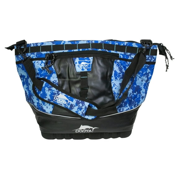 Dorsal Tuff-Tote Soft Cooler Bag w/Replaceable Waterproof & Leakproof Liner Blue Camo Medium - 24L x 16W x 10H - 32QT Capacity
