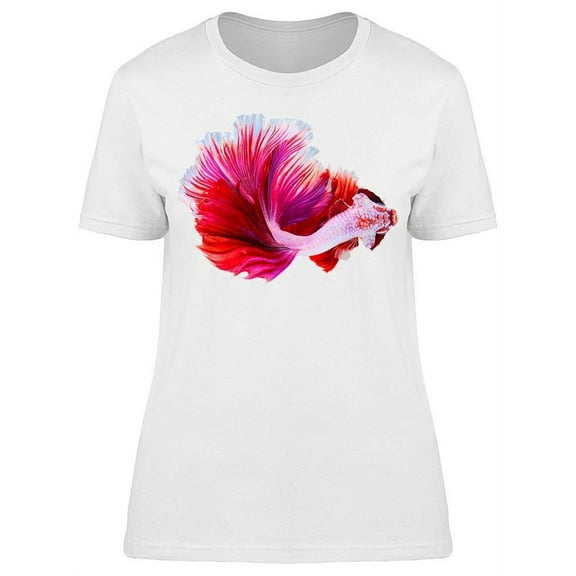 Dorsal View Siam Betta Fish T-Shirt Women -Image by Shutterstock, Female x-Large