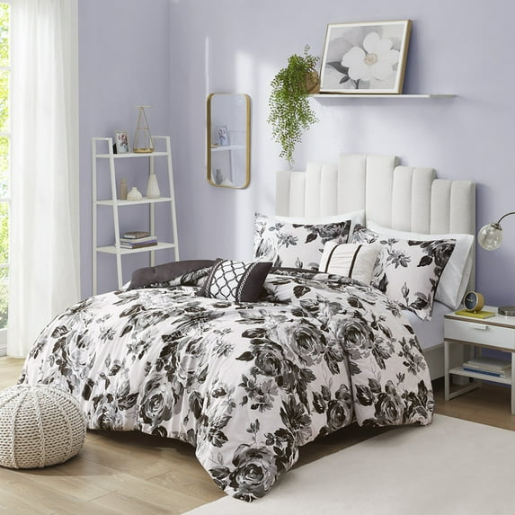 Dorsey Floral Print Comforter Set 95939