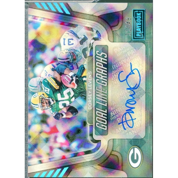 Dorsey Levens 2022 Panini Playbook Goal Line Graphs Autographs Platinum /49 #31