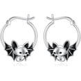 thumbnail image 1 of Dorunmo Bat Hoop Earrings 925 Sterling Silver Cute Bat Earrings for Women Halloween Earrings Gothic Jewelry Gifts, 1 of 6