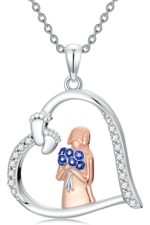 Forget Me Not Miscarriage Necklace for Mom 925 Sterling Silver Mother Miscarriage Gift Forget Me Not Necklace Loss Memorial