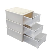 Doryh 18 Quart Plastic Stacking Chest of Drawer, 3 Packs Storage Drawer Box Bin