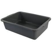 Doryh 4-Pack Large Commercial Bus Tub, 32 L Utility Bus Box Dishpan, Gray