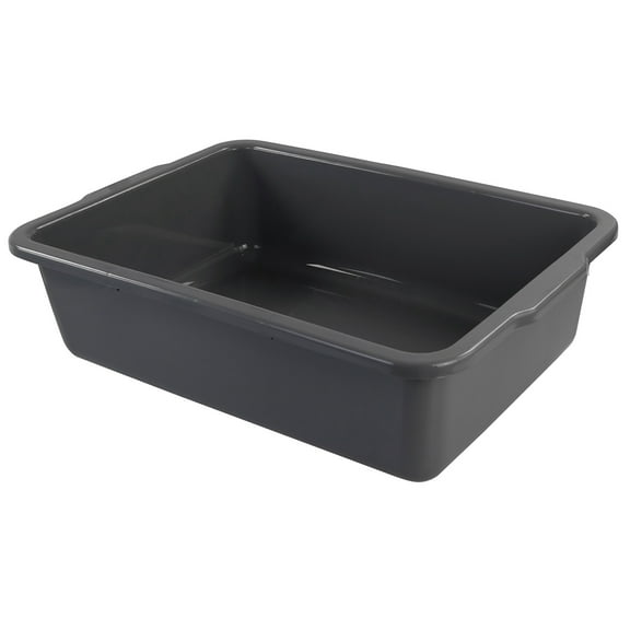 Doryh 4-Pack Large Commercial Bus Tub, 32 L Utility Bus Box Dishpan, Gray