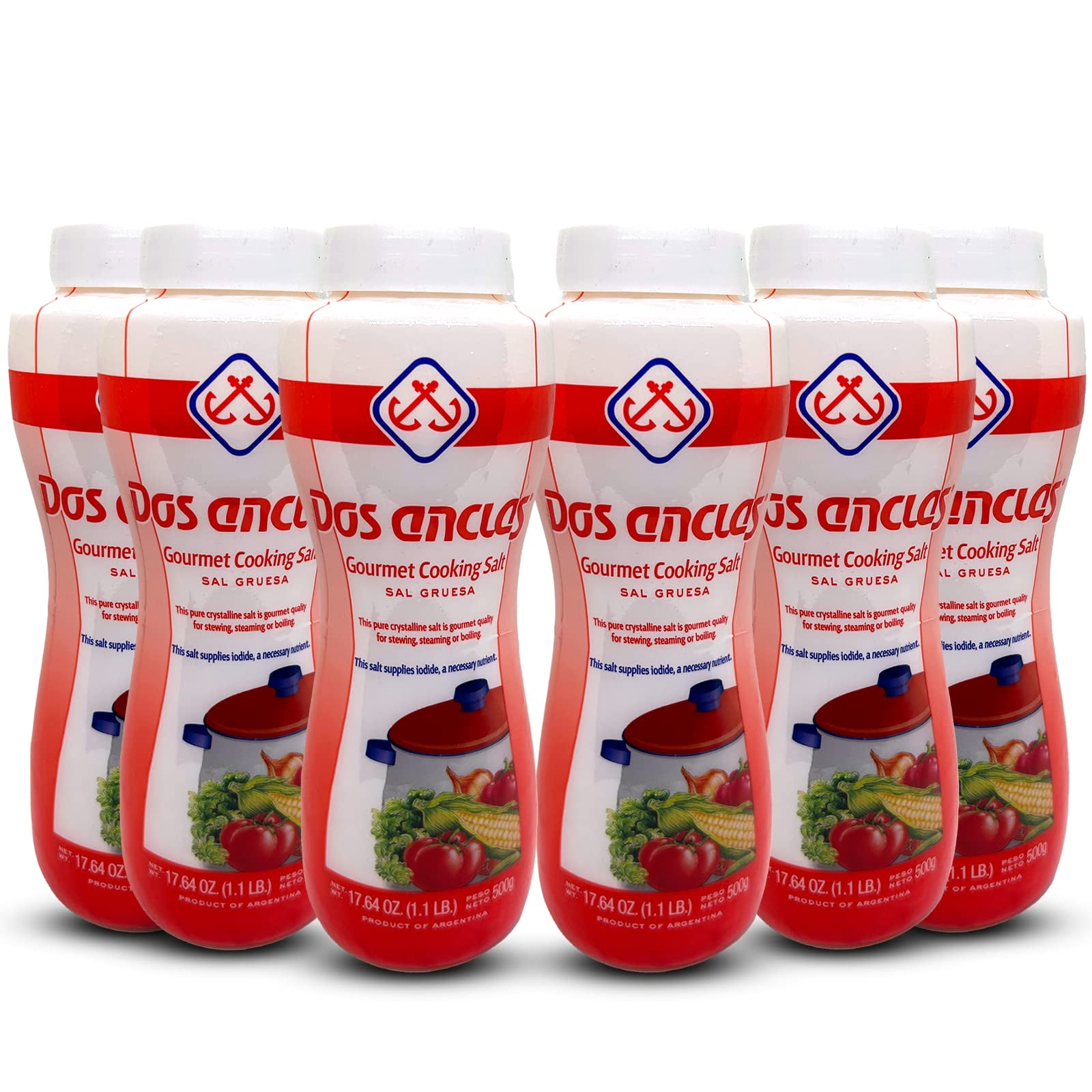 Dos Anclas Sal Gruesa MMF7 6 Pack, Coarse Salt, MultiPurpose Seasoning