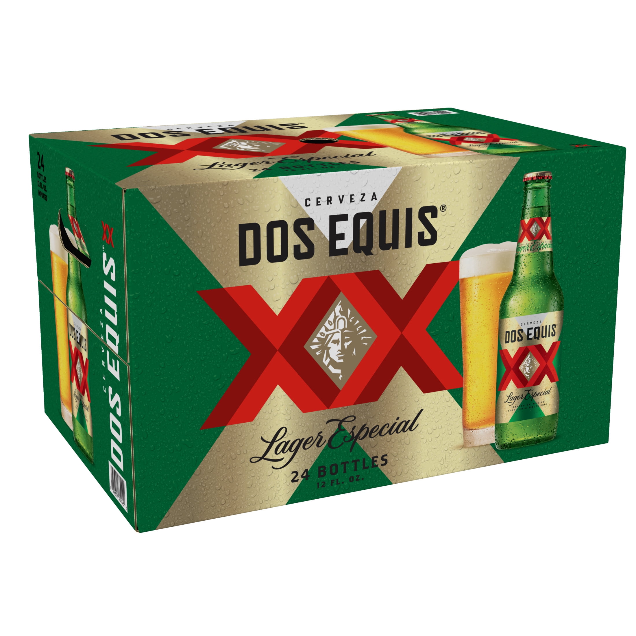 Dos Equis Mexican Import Lager Beer, 24 pack, 12 fl oz Bottles, 4.2% ABV