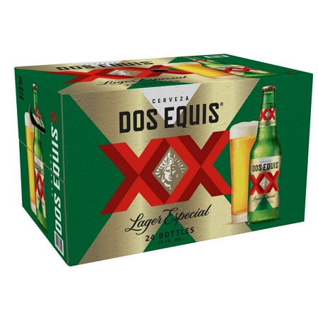 Dos Equis Mexican Import Lager Beer, 24 Pack, 12 fl oz Bottles, 4.2% ABV