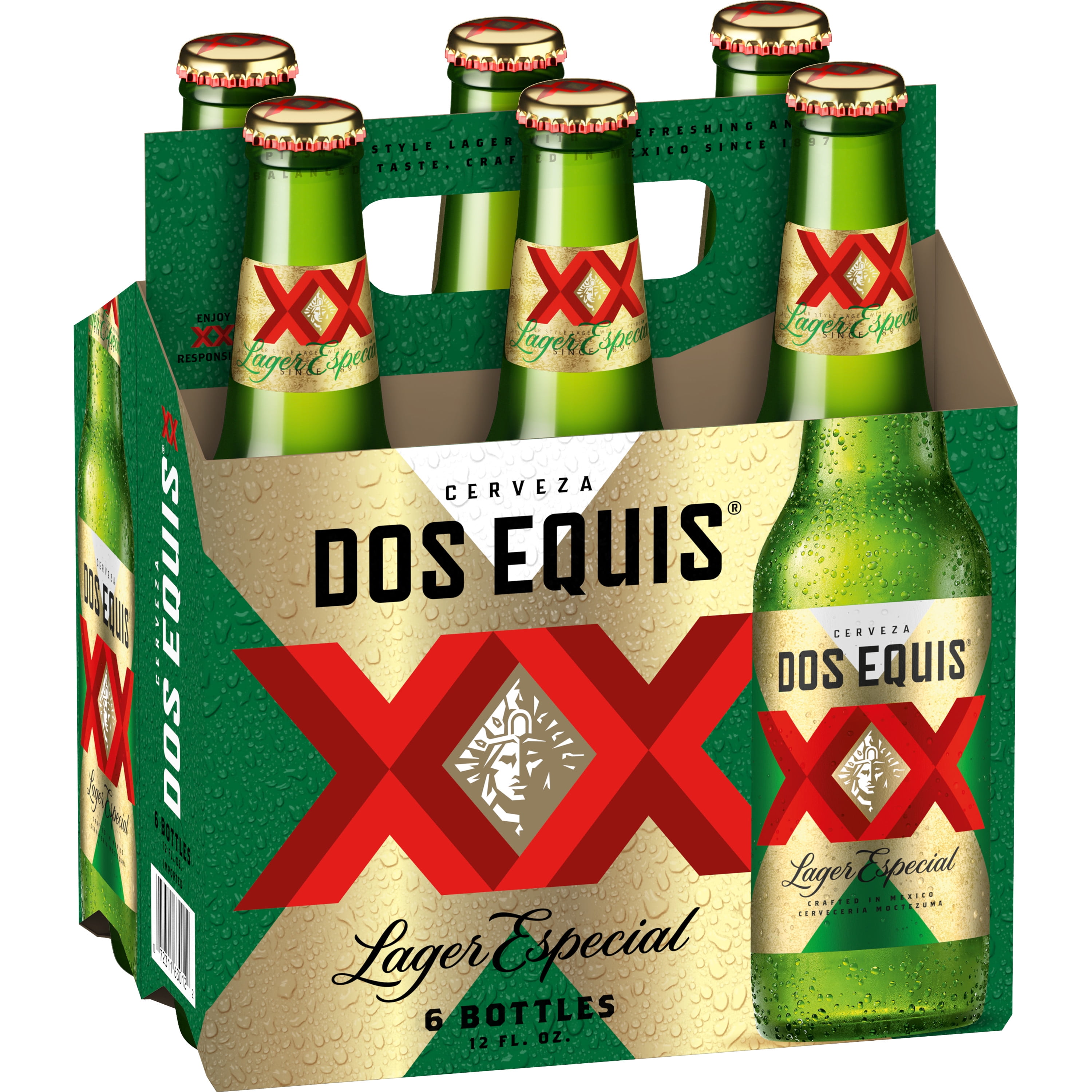 Dos Equis Mexican Lager Beer, 6 Pack, 12 fl oz Bottles