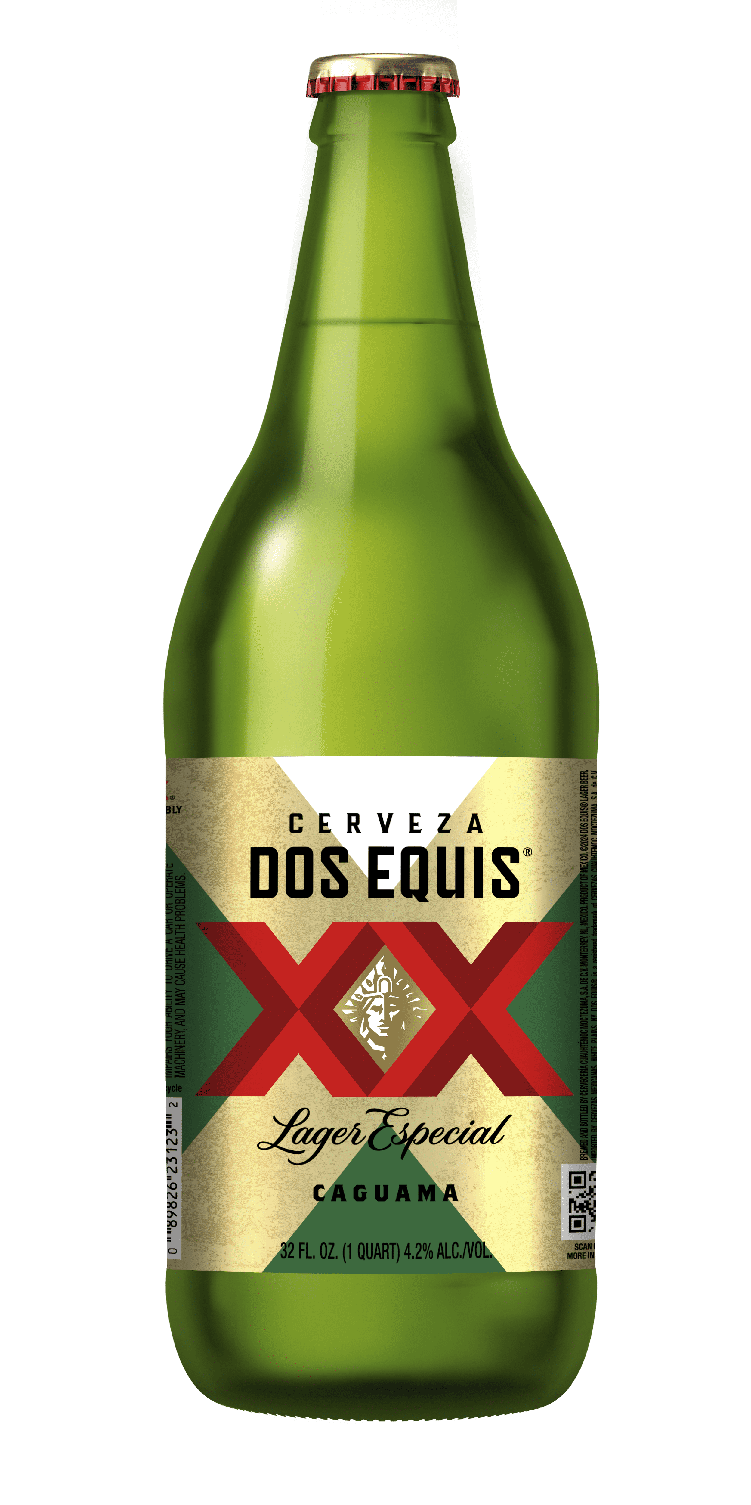 Dos Equis Mexican Lager Beer, Single 32 fl oz Bottle