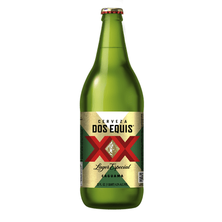 Dos Equis Mexican Import Lager Beer, Single 32 fl oz Bottle, 4.2% ABV