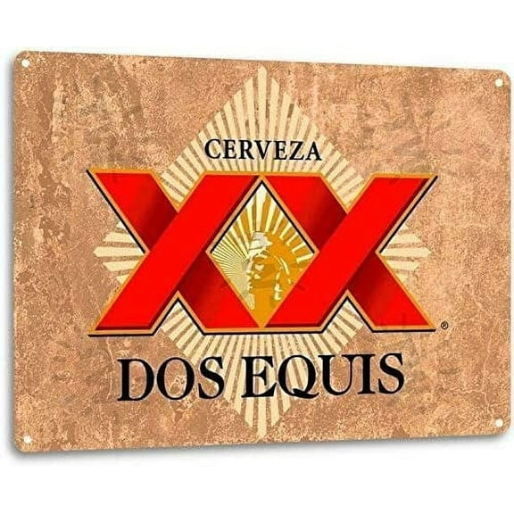 Dos Equis XX Beer Logo Retro Wall Art Decor Bar Pub Man Cave Metal Tin Sign 8x12in New