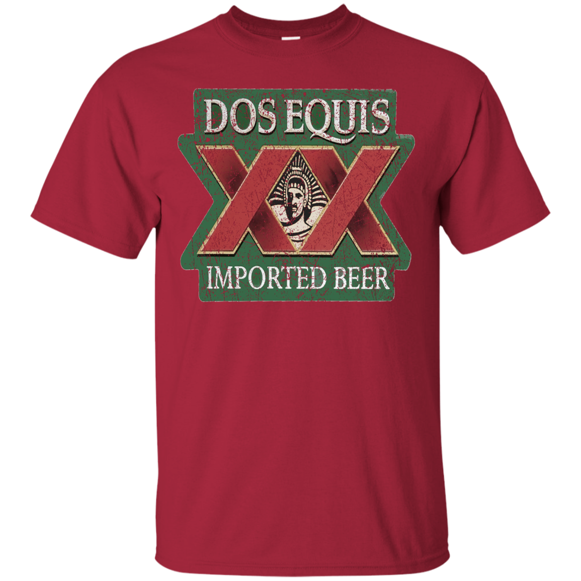 Dos Equis XX Lager Beer TShirt Custom Designed Christmas Label Pattern