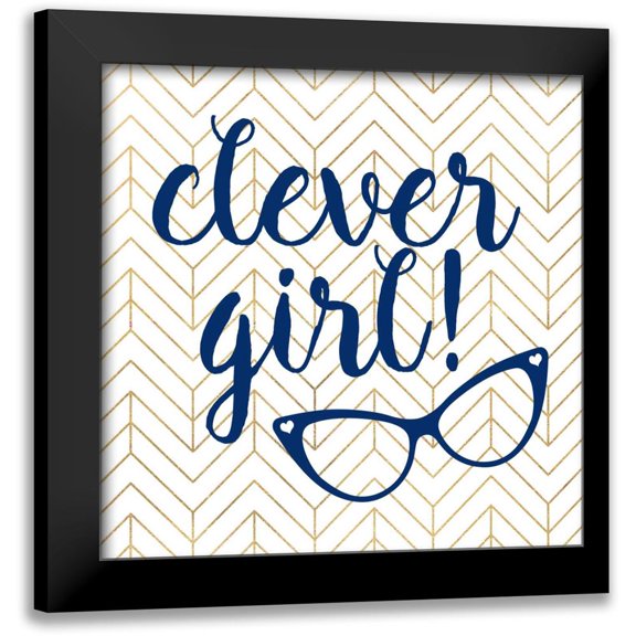 Dos Santos, Bella 12x12 Black Modern Framed Museum Art Print Titled - Clever girl!