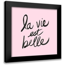 Dos Santos, Bella 12x12 Black Modern Framed Museum Art Print Titled - La Vie Est Belle