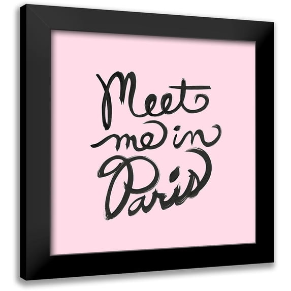 Dos Santos, Bella 12x12 Black Modern Framed Museum Art Print Titled - Meet Me In Paris