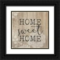 thumbnail image 1 of Dos Santos, Bella 12x12 Black Ornate Wood Framed with Double Matting Museum Art Print Titled - Home Sweet Home, 1 of 4