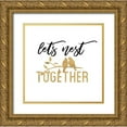 thumbnail image 1 of Dos Santos, Bella 12x12 Gold Ornate Wood Framed with Double Matting Museum Art Print Titled - Lets Nest, 1 of 4