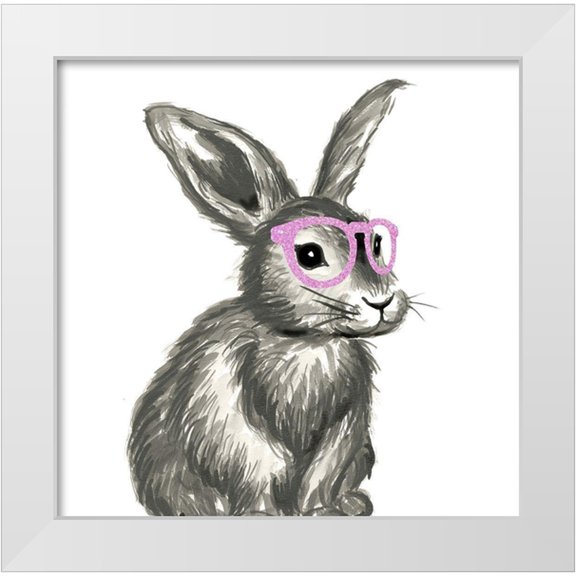 Dos Santos, Bella 12x12 White Modern Wood Framed Museum Art Print Titled - Funny Bunny