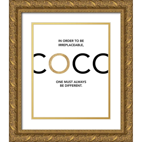 Dos Santos, Bella 12x14 Gold Ornate Wood Framed with Double Matting Museum Art Print Titled - Coco - Irreplaceable