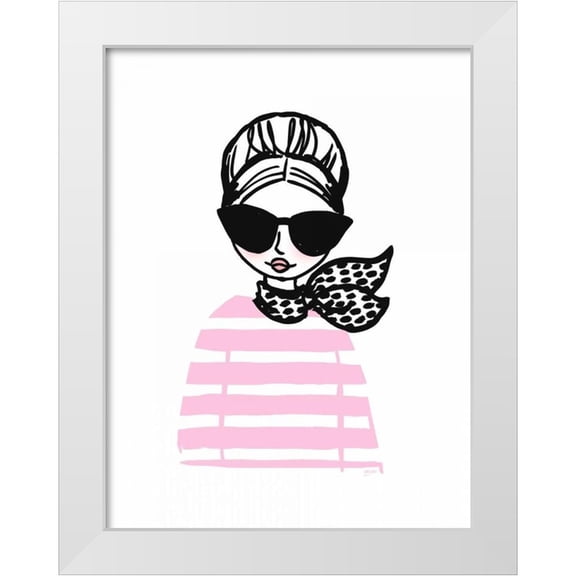 Dos Santos, Bella 12x14 White Modern Wood Framed Museum Art Print Titled - Chloe