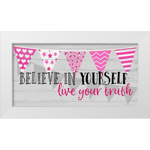 Dos Santos, Bella 14x9 White Modern Wood Framed Museum Art Print Titled - Live Your Truth