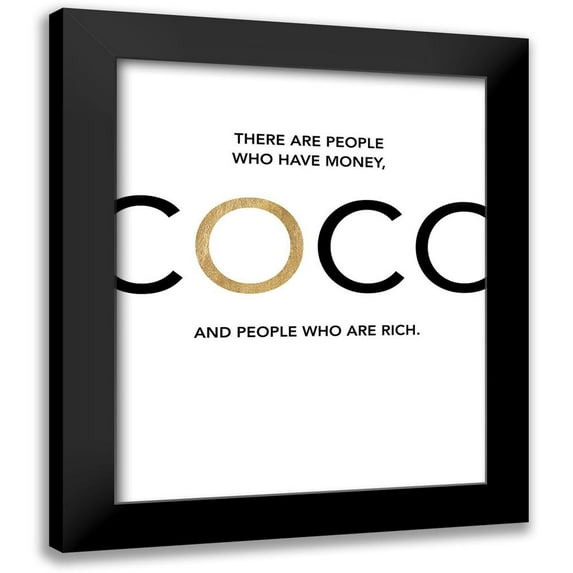 Dos Santos, Bella 15x18 Black Modern Framed Museum Art Print Titled - Coco - Rich
