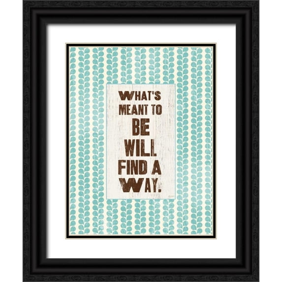 Dos Santos, Bella 15x18 Black Ornate Wood Framed with Double Matting Museum Art Print Titled - Whats Meant To Be