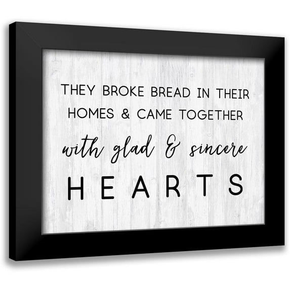 Dos Santos, Bella 18x15 Black Modern Framed Museum Art Print Titled - Glad and Sincere Hearts