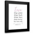 thumbnail image 1 of Dos Santos, Bella 19x24 Black Modern Framed Museum Art Print Titled - LOVE Never Ends, 1 of 5